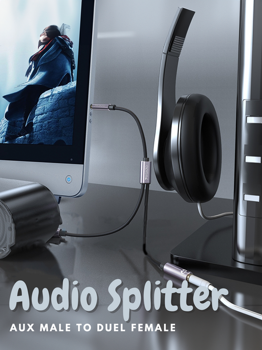 Audio Splitter 3.5mm Male to Duel 3.5mm Female