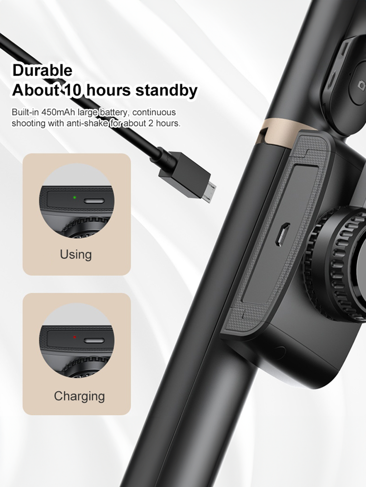 Gimbal Stabilizer Selfie Stick
