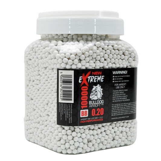 EXTREME BULLDOG 0.20G WHITE 2000 AIRSOFT BB PELLETS
