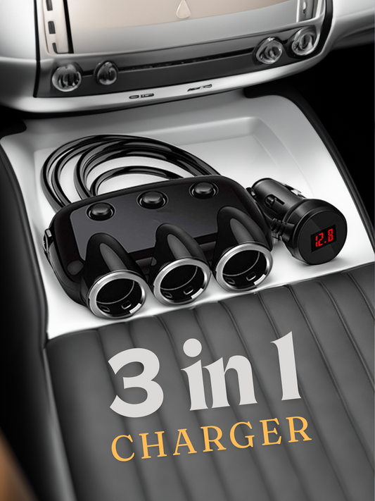 USB In-Car 3 Sockets