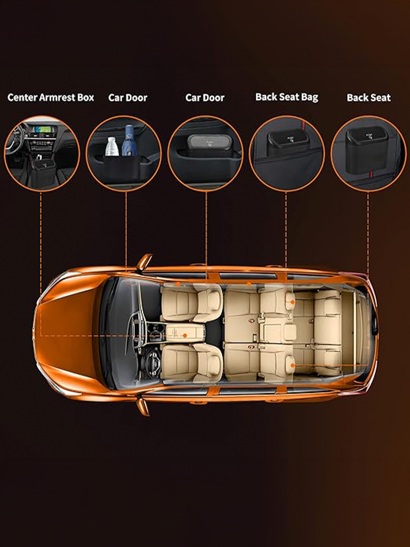 In-Car Trash Bin Mount