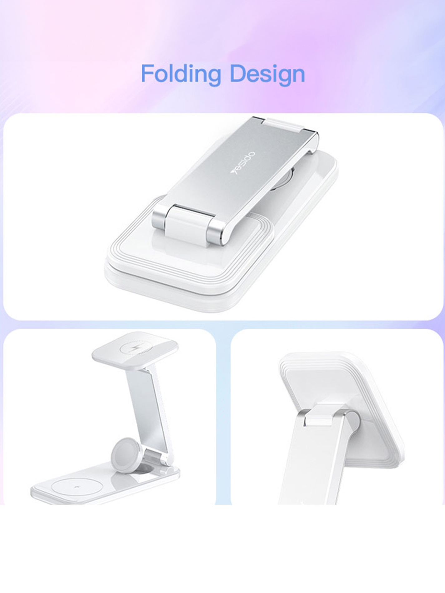 Foldable Wireless 3 in 1 Charger (15W)