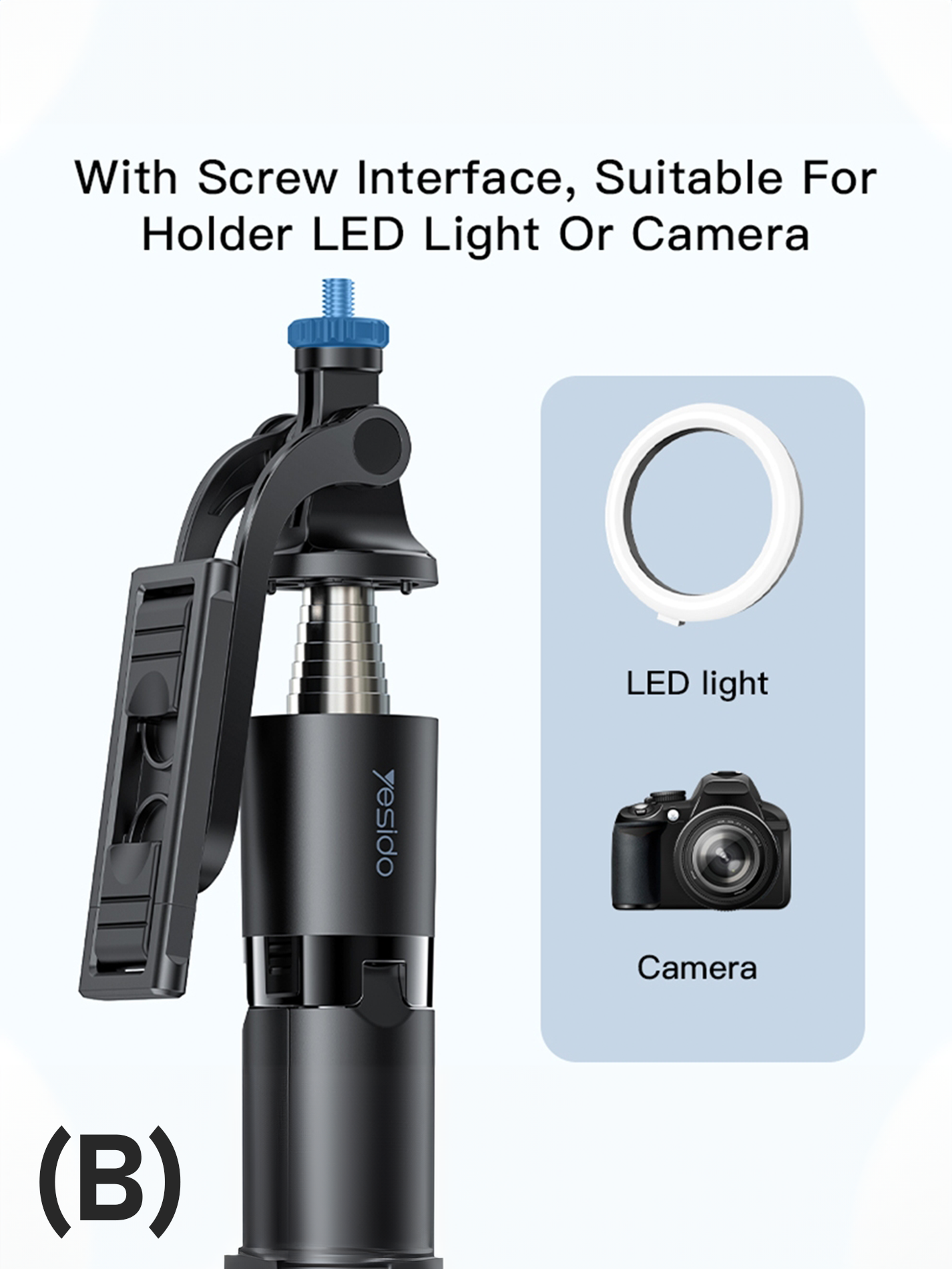 360° Rotation Selfie Stick Tripods (158cm)